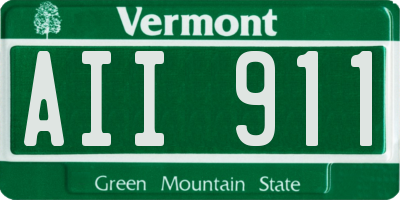 VT license plate AII911