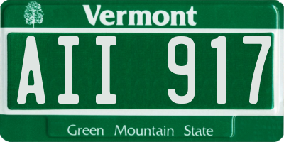 VT license plate AII917