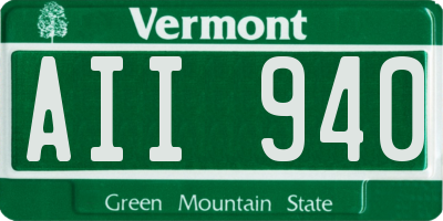 VT license plate AII940