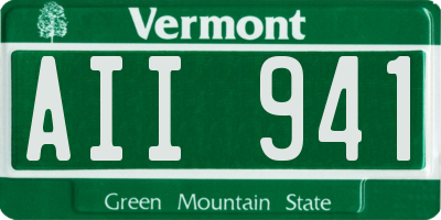 VT license plate AII941