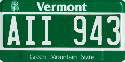 VT license plate AII943