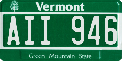 VT license plate AII946