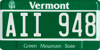 VT license plate AII948
