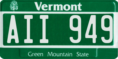 VT license plate AII949