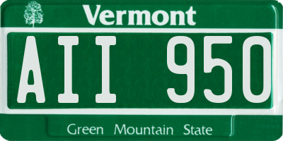 VT license plate AII950