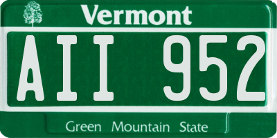 VT license plate AII952