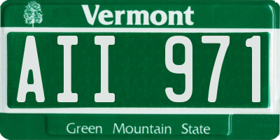 VT license plate AII971
