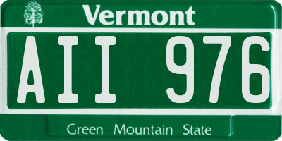 VT license plate AII976