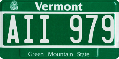 VT license plate AII979