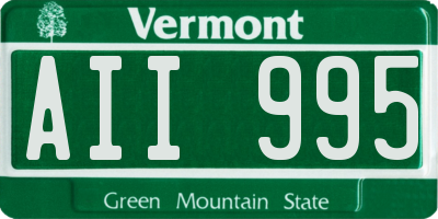 VT license plate AII995