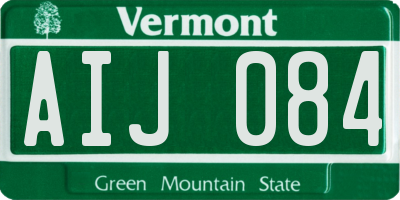 VT license plate AIJ084