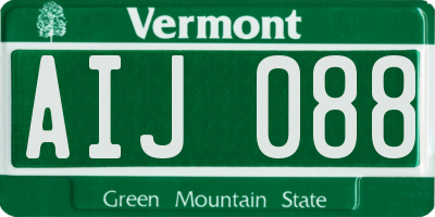 VT license plate AIJ088