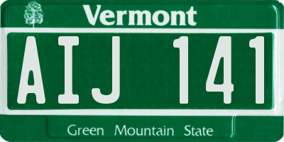 VT license plate AIJ141