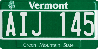 VT license plate AIJ145