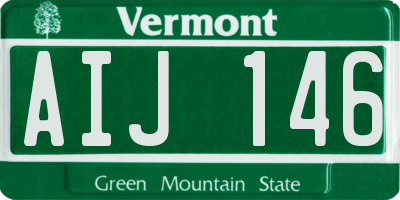 VT license plate AIJ146