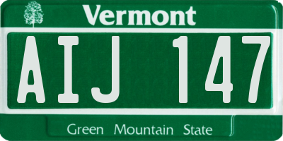 VT license plate AIJ147
