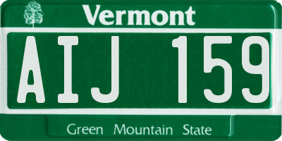 VT license plate AIJ159
