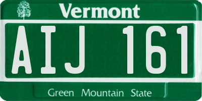 VT license plate AIJ161
