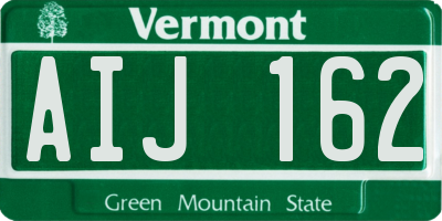 VT license plate AIJ162