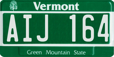 VT license plate AIJ164