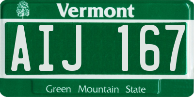 VT license plate AIJ167