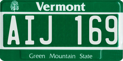VT license plate AIJ169