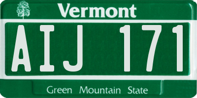 VT license plate AIJ171