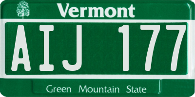 VT license plate AIJ177