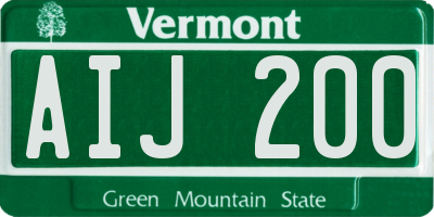 VT license plate AIJ200