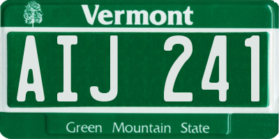 VT license plate AIJ241