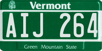 VT license plate AIJ264