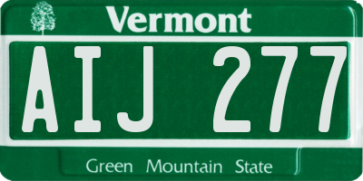 VT license plate AIJ277