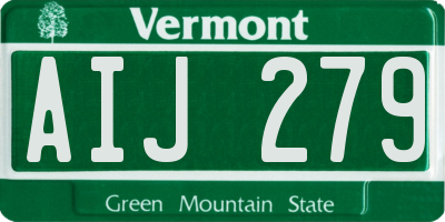 VT license plate AIJ279