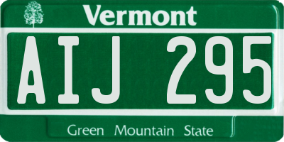 VT license plate AIJ295