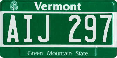 VT license plate AIJ297