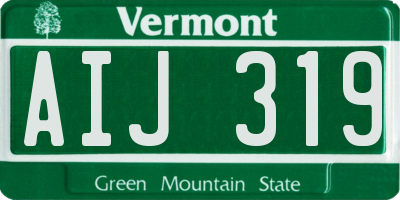 VT license plate AIJ319