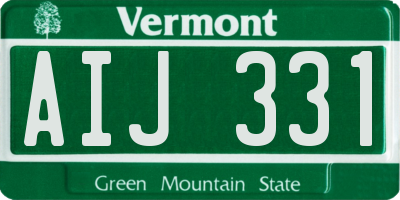 VT license plate AIJ331