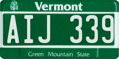 VT license plate AIJ339