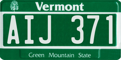 VT license plate AIJ371