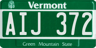 VT license plate AIJ372
