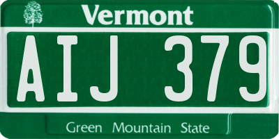 VT license plate AIJ379