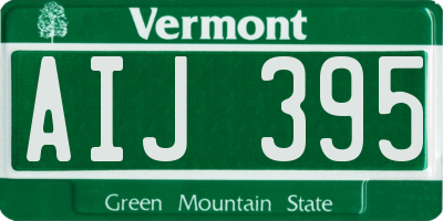 VT license plate AIJ395