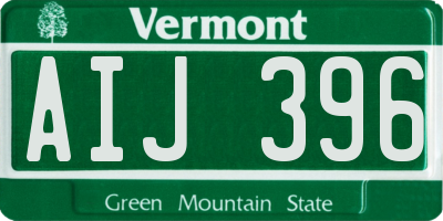 VT license plate AIJ396