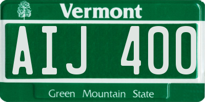 VT license plate AIJ400