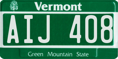 VT license plate AIJ408