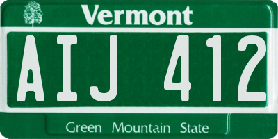 VT license plate AIJ412