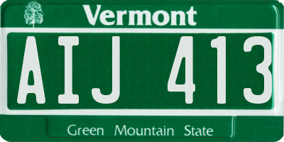 VT license plate AIJ413
