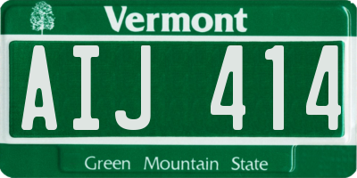 VT license plate AIJ414