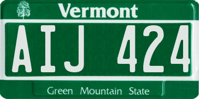 VT license plate AIJ424