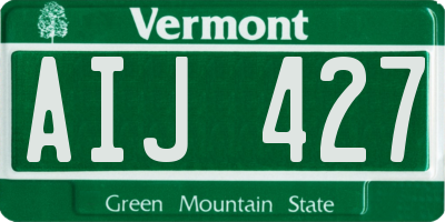 VT license plate AIJ427